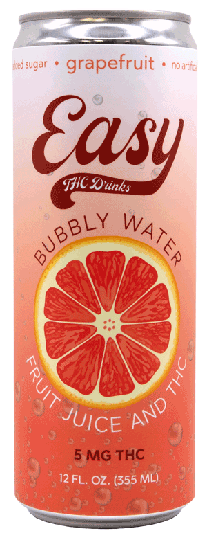 Grapefruit Fruit Juice THC Bubbly Seltzer Water Can