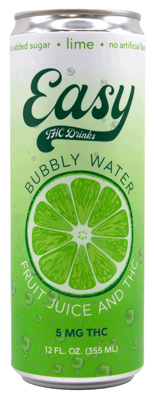 Lime Fruit Juice THC Bubbly Seltzer Water Can