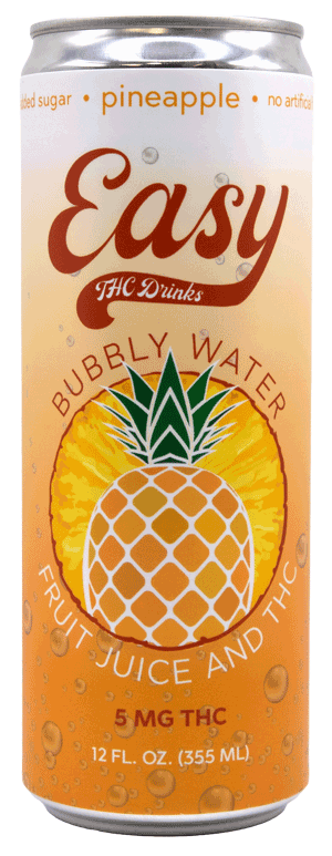 Pineapple Fruit Juice THC Bubbly Seltzer Water Can